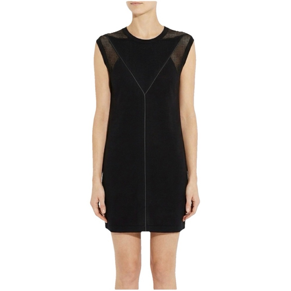T by Alexander Wang Black Long Top Sporty Mini Dress Cotton